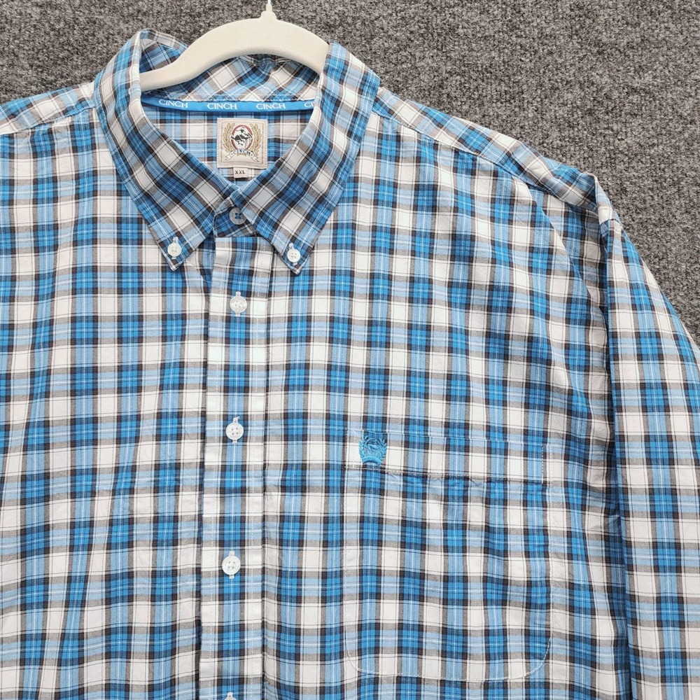 Cinch Men's Plaid Western Cowboy Ranch Workwear Country Button Down Shirt XXL